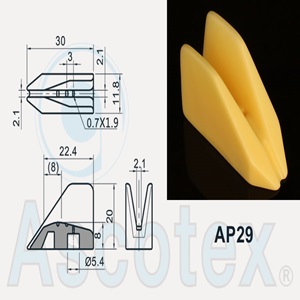 Sứ Ceramic dẫn sợi Ceramic Oiling Guide AP29 